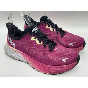 Hoka One One Arahi 6 Womens Shoes Size 7.5B Festival Fuchsia Ibis Rose Sneakers